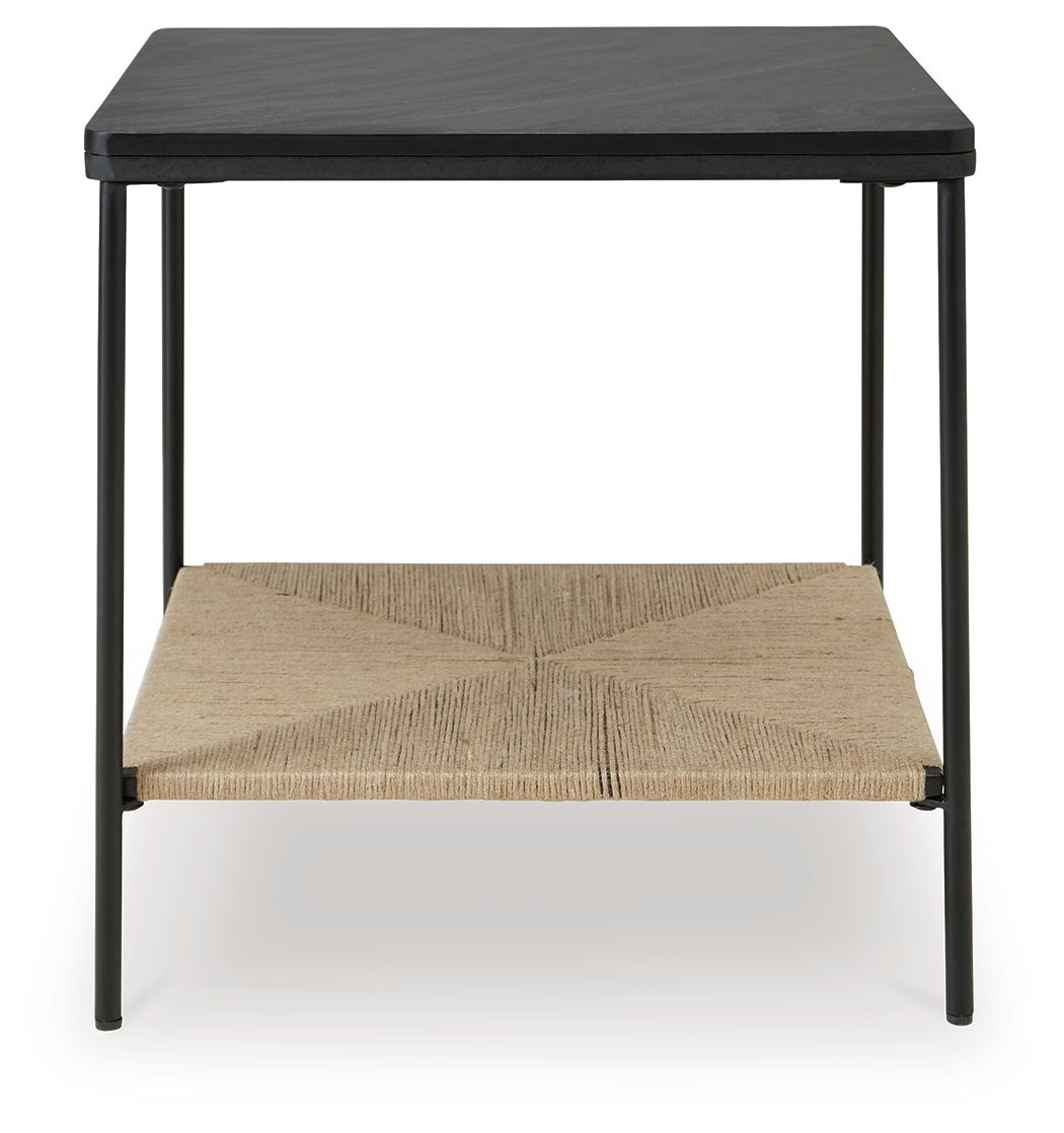 Minrich - Accent Table - Black / Natural by Ashley – view 3