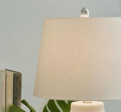 Afener - Ceramic Table Lamp (Set of 2) - Blue / Beige by Ashley – view 4