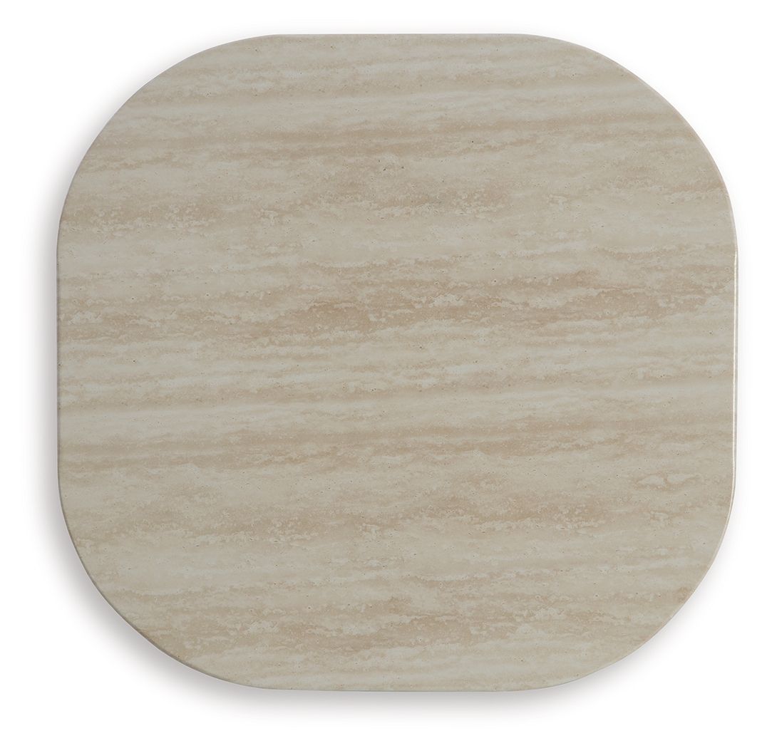 Kimora - Square End Table - Beige / Dark Brown by Ashley – view 3