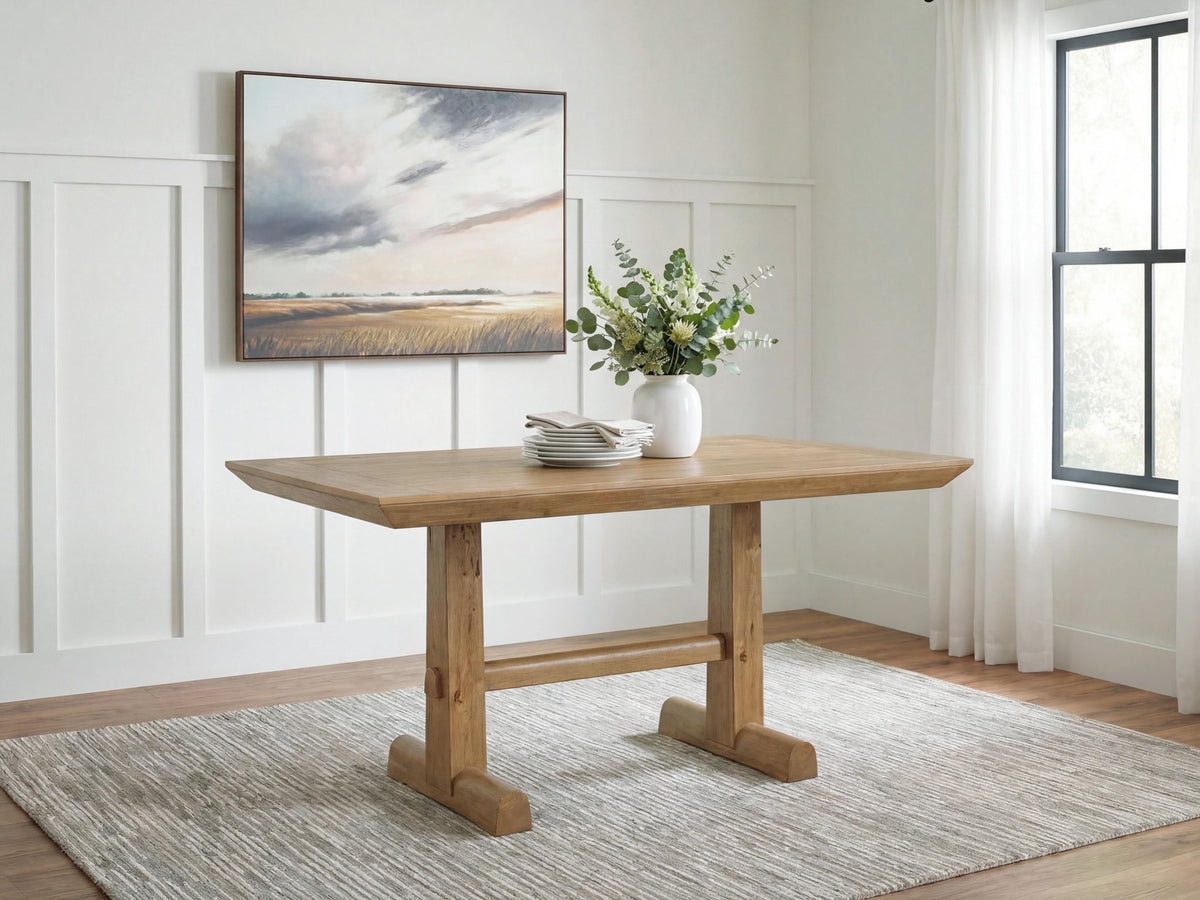 Ridgester - Rectangular Dining Room Counter Table - Light Brown – view 3