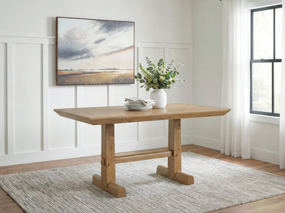 Ridgester - Rectangular Dining Room Counter Table - Light Brown – view 3