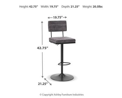Strumford - Tall Swivel Barstool (Set of 2) by Ashley – view 2