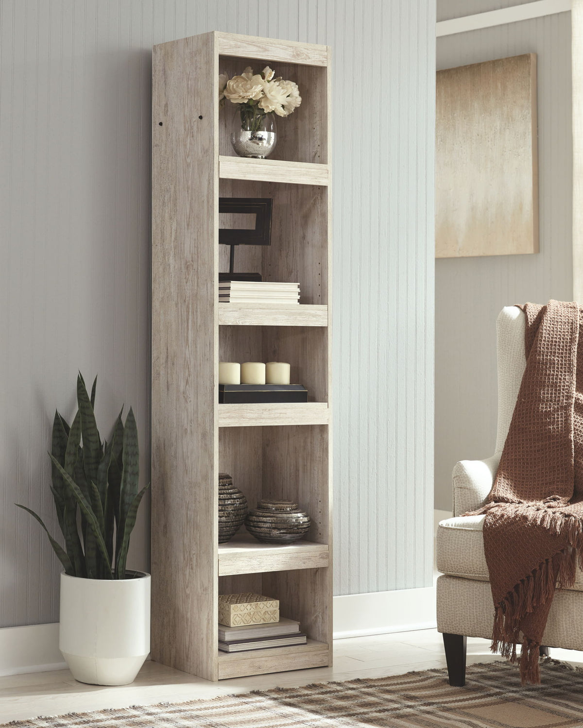 Willowton - Pier - 4 Shelves - Whitewash by Ashley – view 3