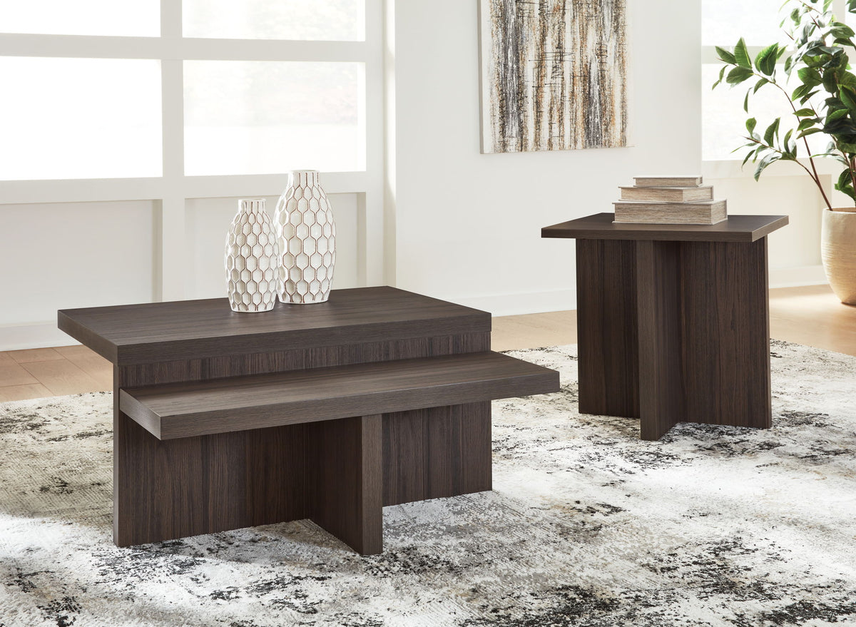 Zendex - Occasional Table Set (Set of 2) - Brown by Ashley – view 3