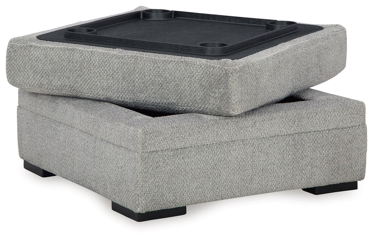 Casselbury - Ottoman With Storage - Cement by Ashley – view 2