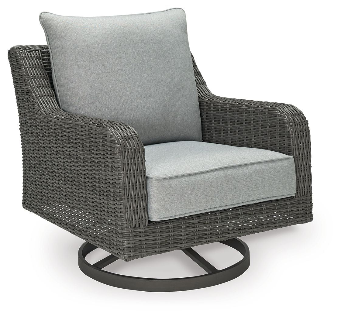 Elite Park - Swivel Lounge With Cushion - Gray by Ashley – Swivel Chairs