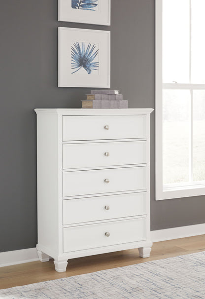 Fortman - Five Drawer Chest - White by Ashley – view 4