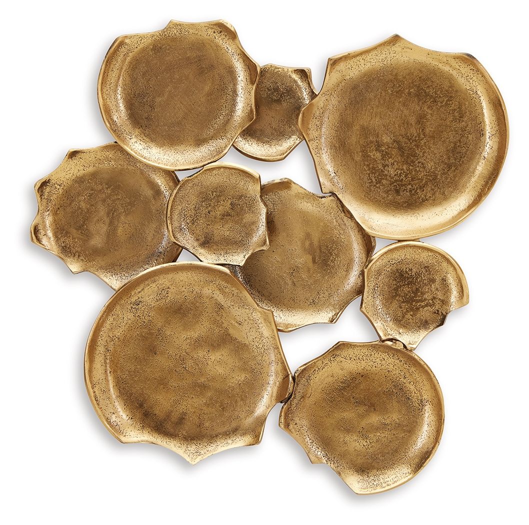 Gageton - Wall Decor - Antique Gold Finish by Ashley – Wall Decor
