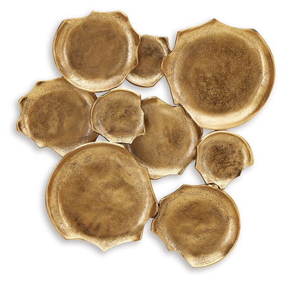 Gageton - Wall Decor - Antique Gold Finish by Ashley – Wall Decor
