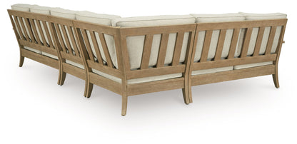 Clare View - 4-Piece Outdoor Sectional - Beige by Ashley – view 3