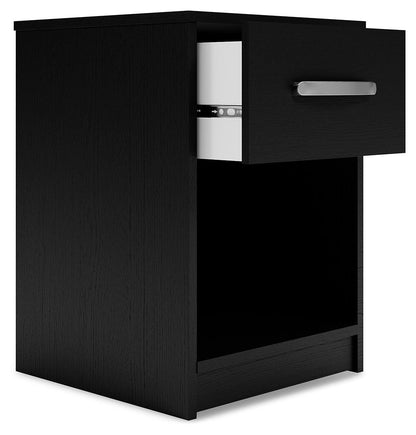 Finch - One Drawer Night Stand - 23" Height - Black by Ashley – view 4