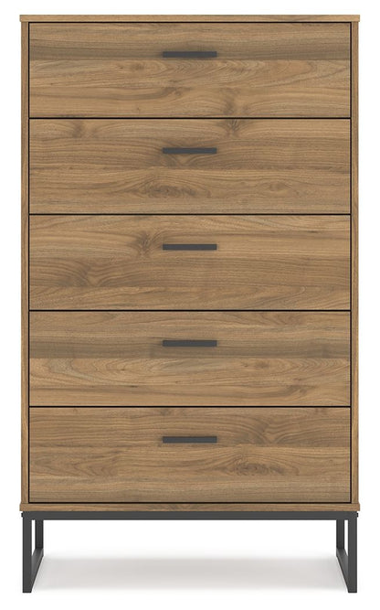 Deanlow - Five Drawer Chest - Honey by Ashley – view 4