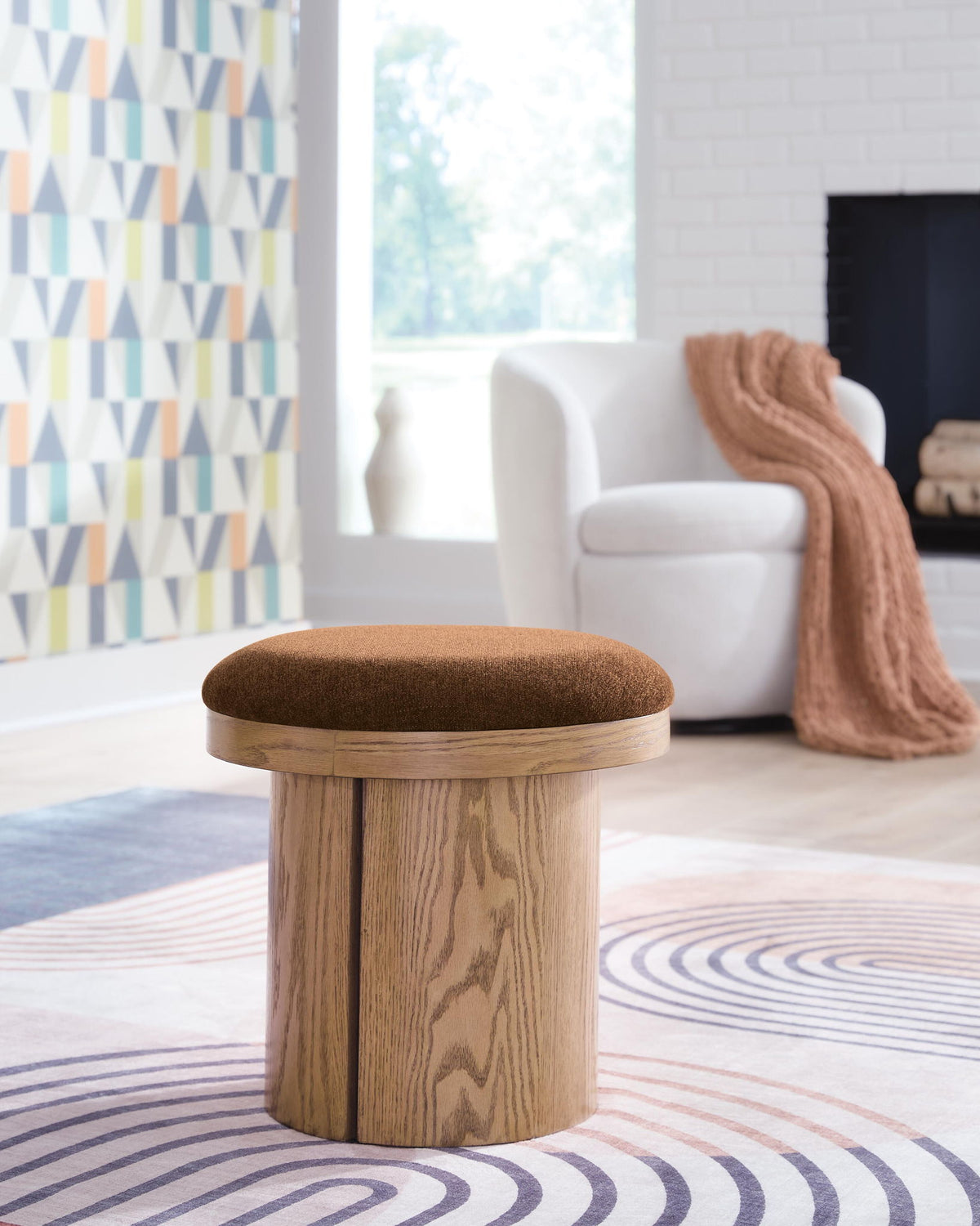 Lewisen - Accent Ottoman - Clay by Ashley – view 4