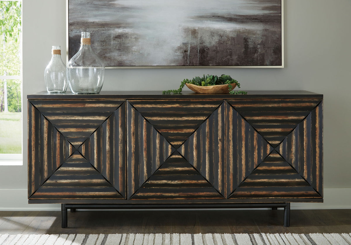 Fair Ridge - Accent Cabinet - Distressed Black by Ashley – view 3