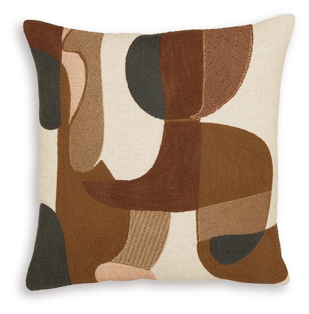 Hallam - Pillow (Set of 4) - Sienna / Gold / Charcoal by Ashley – Throw Pillows