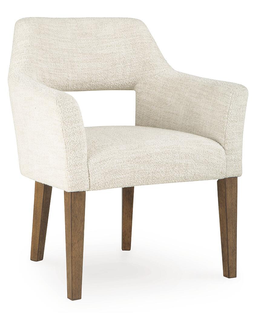 Marxmore - Dining Upholstered Arm Chair (Set of 2) - Beige / Brown – view 4