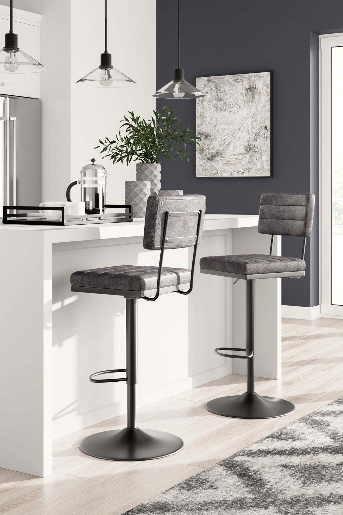 Strumford - Tall Swivel Barstool (Set of 2) by Ashley – view 3