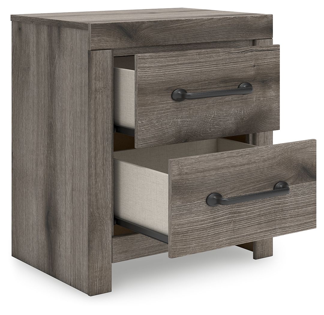 Graystorm - Two Drawer Night Stand - Brown Gray by Ashley – view 4