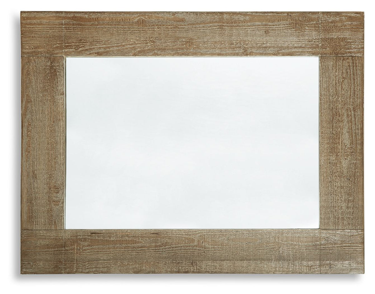 Waltleigh - Accent Mirror - Distressed Brown by Ashley – view 4