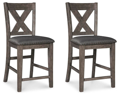 Caitbrook - Upholstered Barstool (Set of 2) - Gray by Ashley – Stool Sets