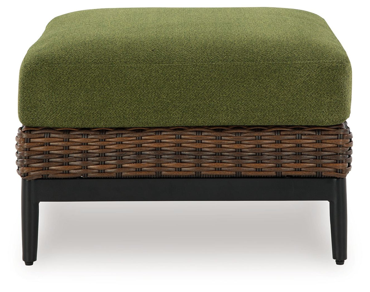 Horizon Hall - Ottoman With Cushion - Brown / Green by Ashley – view 3