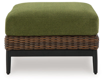 Horizon Hall - Ottoman With Cushion - Brown / Green by Ashley – view 3