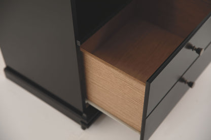 Maribel - One Drawer Night Stand - Black by Ashley – view 3