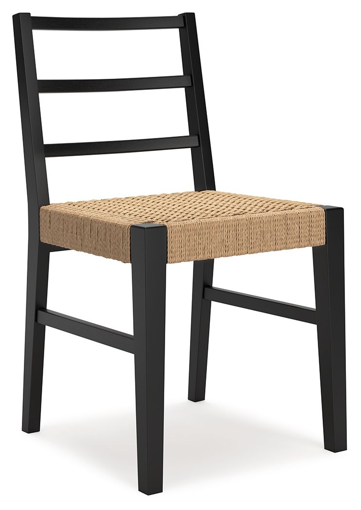 Isanti - Dining Room Side Chair (Set of 2) - Light Brown / Black by Ashley – view 3