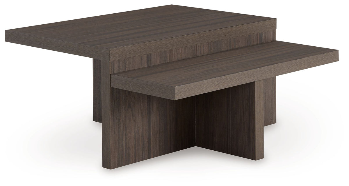 Zendex - Occasional Table Set (Set of 2) - Brown by Ashley – view 4