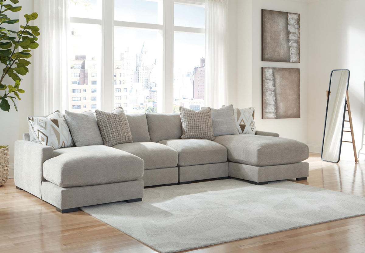 Aslan Court - 4-Piece Sofa Pit Sectional - Pebble – view 4