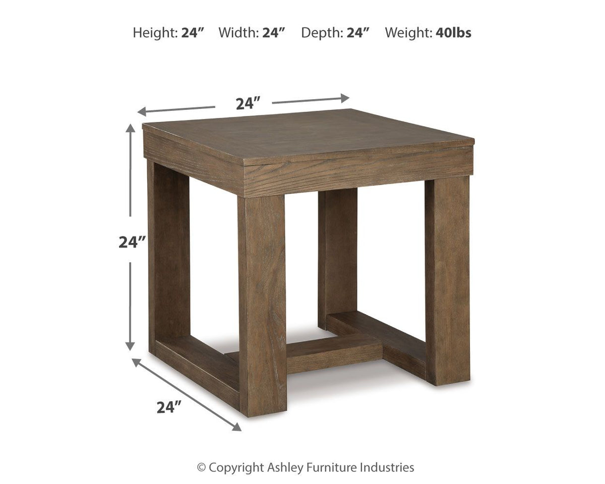 Cariton - Square End Table - Gray by Ashley – view 4
