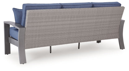 Half Moon Beach - Sofa With Cushion - Blue / Gray by Ashley – view 4