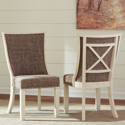 Bolanburg - Dining UPH Side Chair (Set of 2) - Lattice Back - Brown / Beige by Ashley – view 4