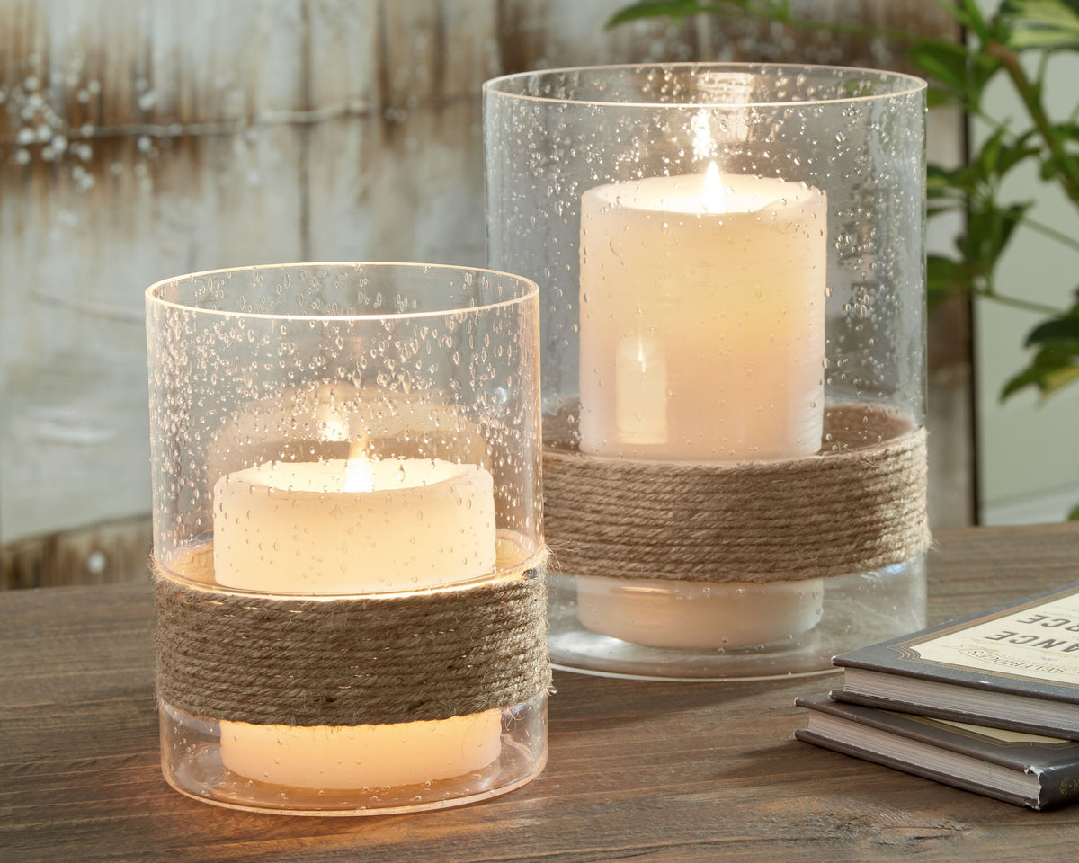 Eudocia - Candle Holder Set (Set of 2) - Clear by Ashley – view 3