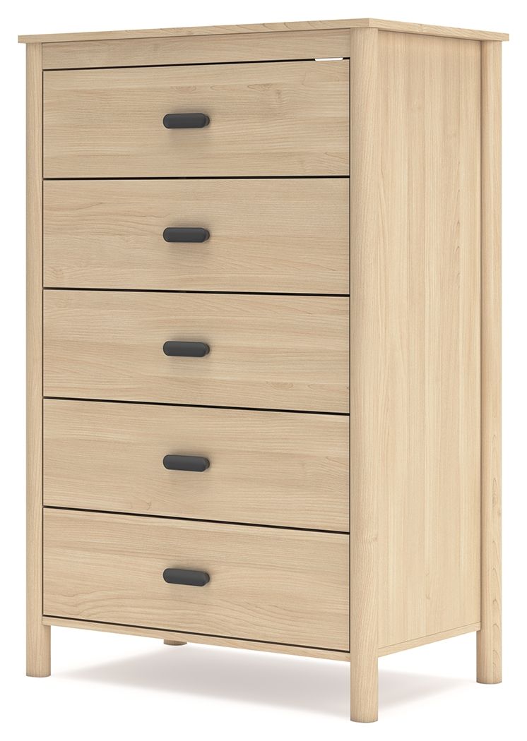 Cabinella - Five Drawer Chest - Tan by Ashley – view 3