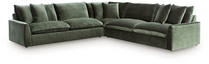 Carriage View - 3-Piece Sectional - Jade – Stationary Sectionals