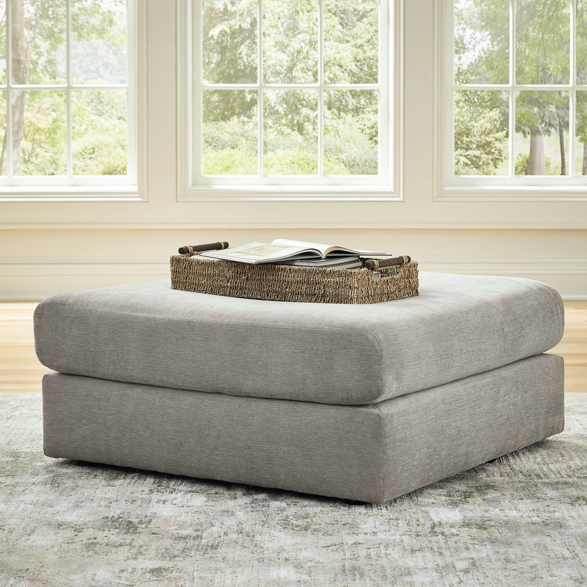 Avaliyah - Oversized Accent Ottoman - Ash by Ashley – view 3