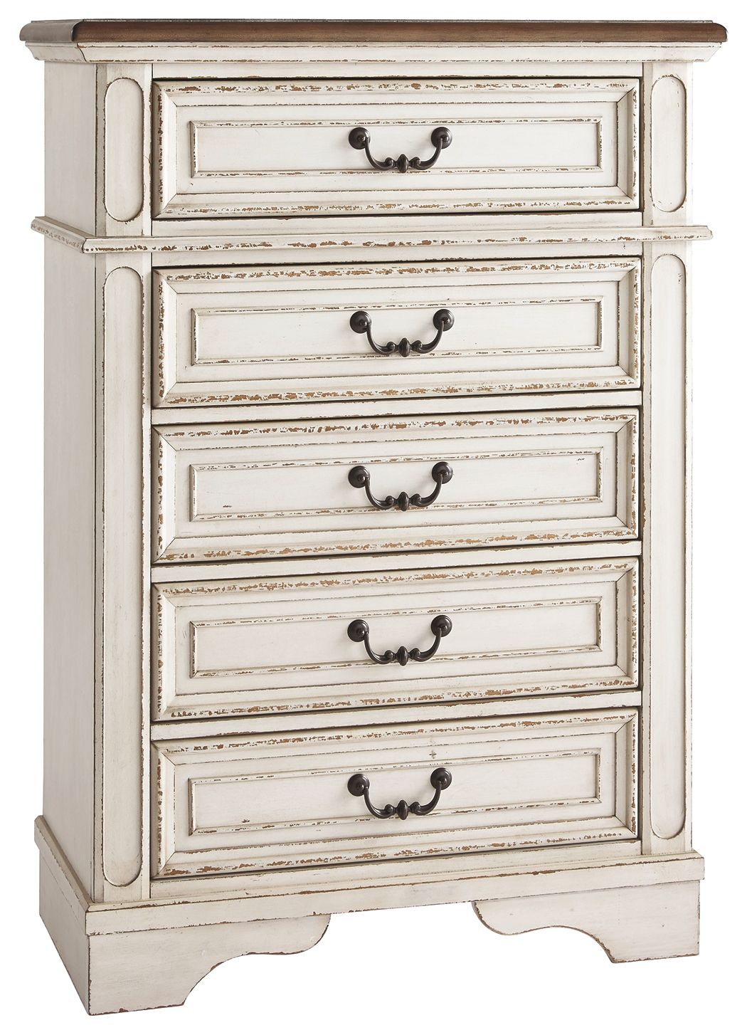 Realyn - Chest - Chipped White by Ashley – Accent Chests