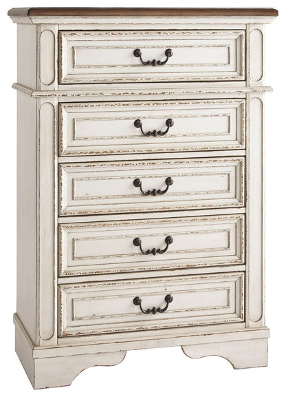 Realyn - Chest - Chipped White by Ashley – Accent Chests