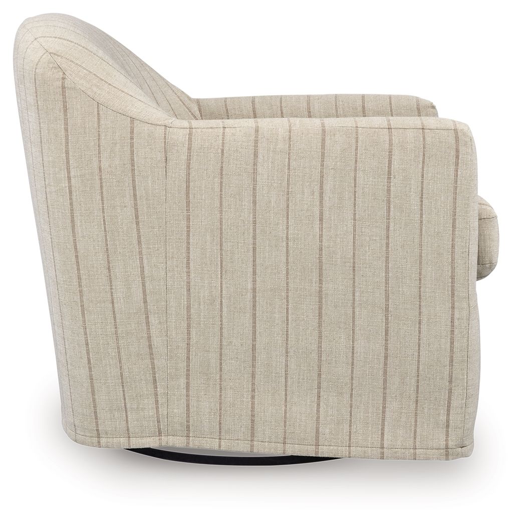 Valwick - Swivel Accent Chair - Cream / Brown by Ashley – view 3