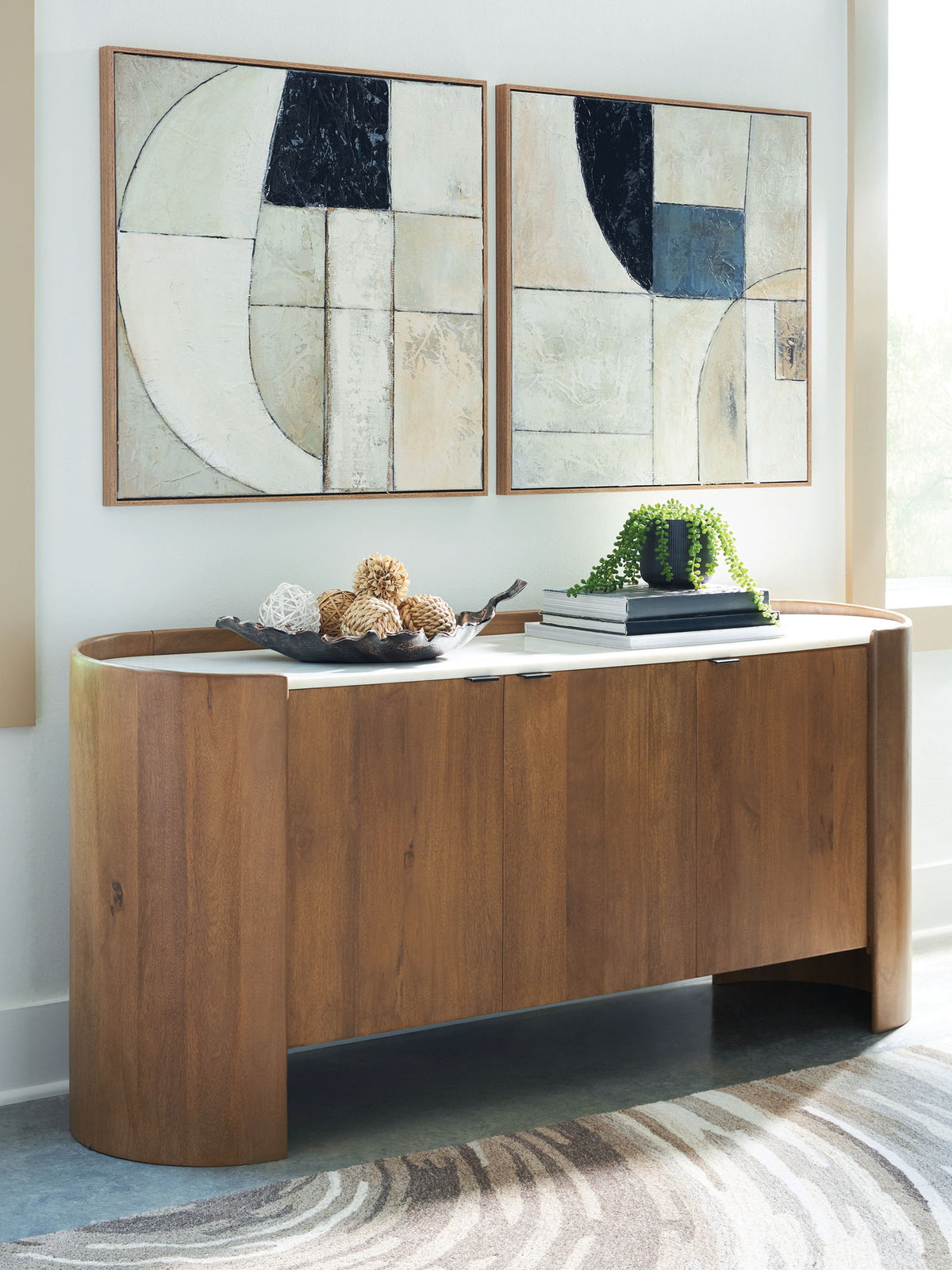 Fitzroy - Accent Cabinet - Brown / White by Ashley – view 4