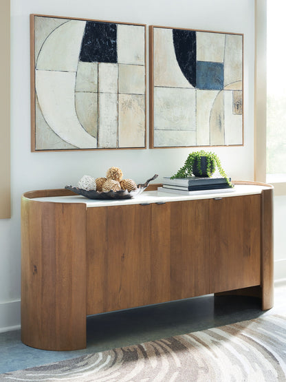 Fitzroy - Accent Cabinet - Brown / White by Ashley – view 4