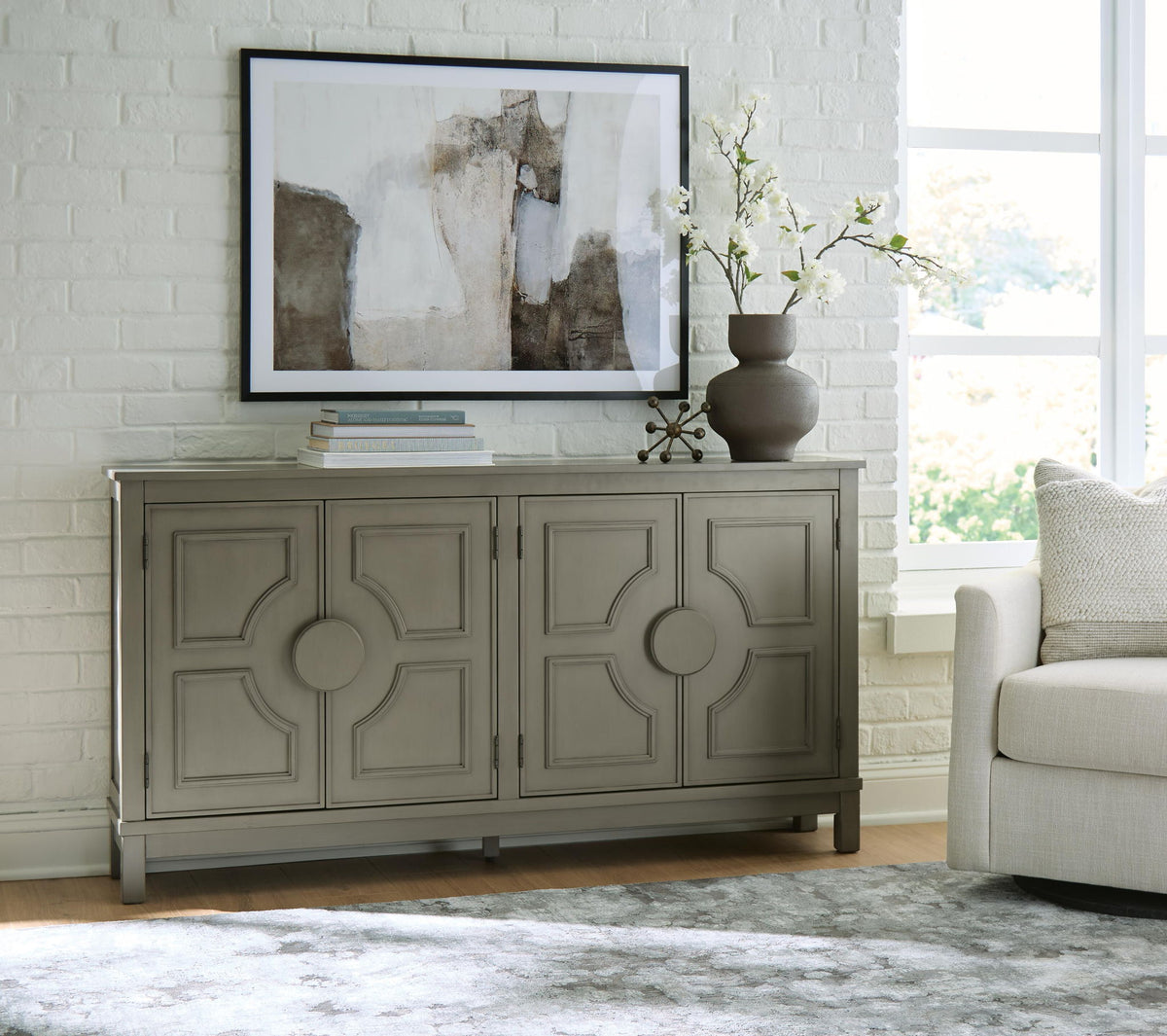 Darlock - Accent Cabinet - Warm Gray by Ashley – view 2