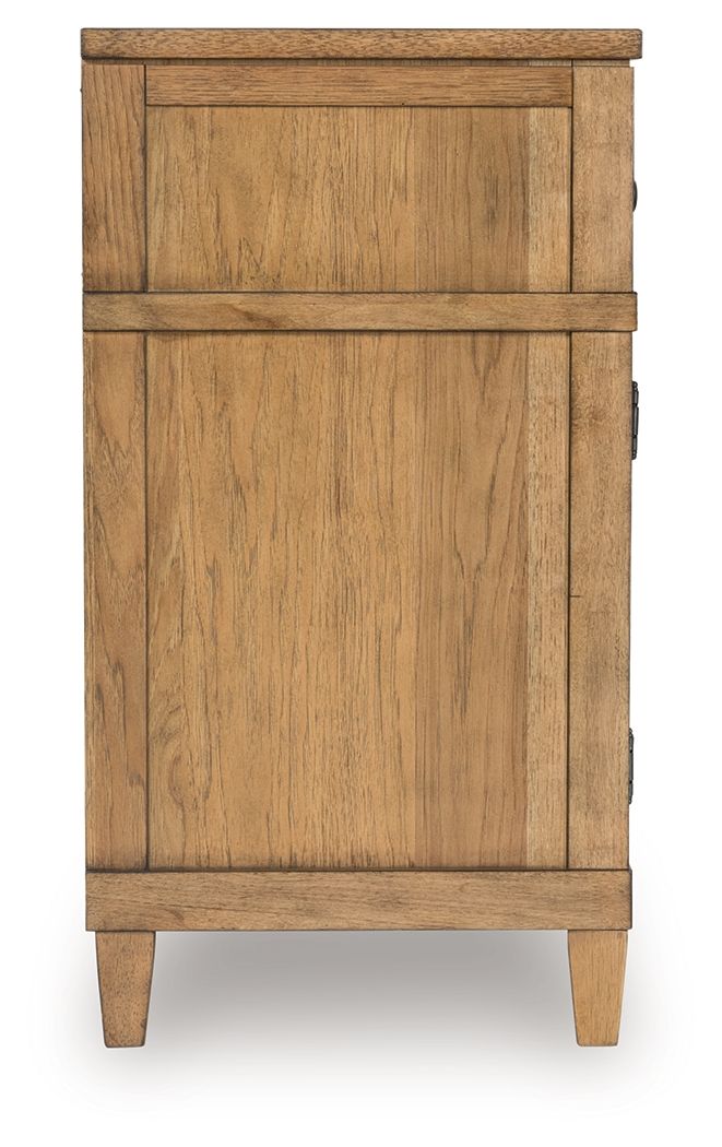 Sharlance - XL TV Stand With Fireplace Option - Light Brown by Ashley – view 3