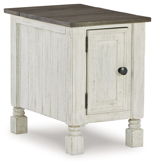Havalance - Chair Side End Table - White / Gray by Ashley – Chair Side Tables
