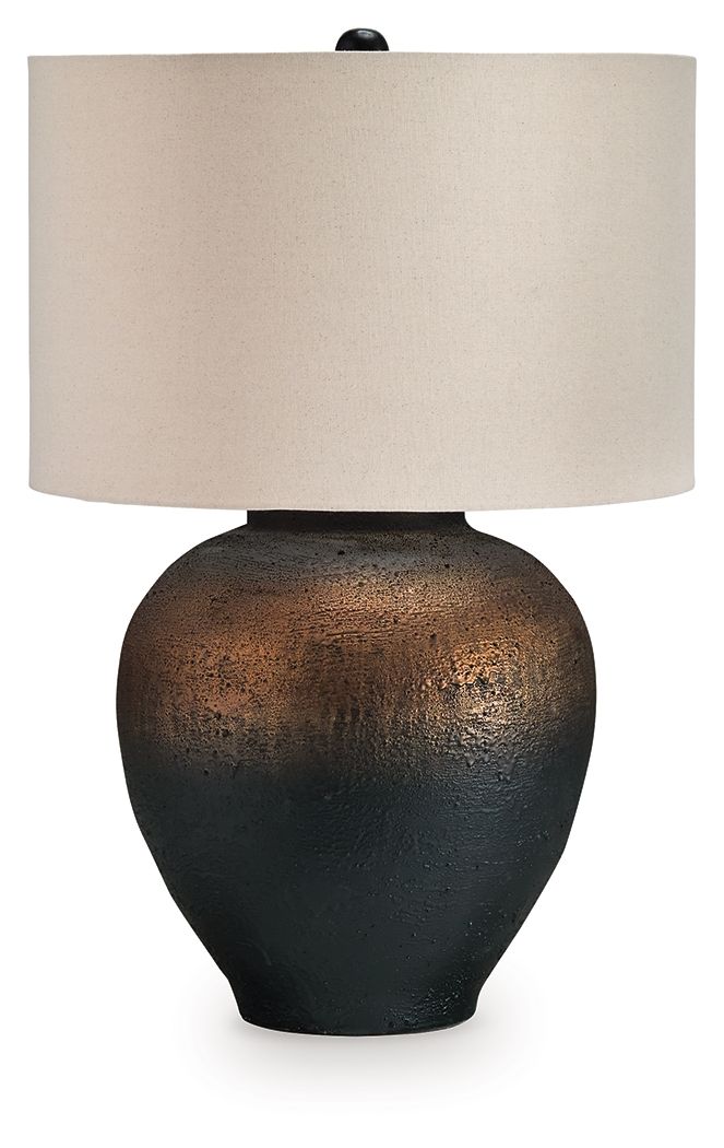 Newgerhard - Metal Table Lamp - Brown / Black by Ashley – Table Lamps