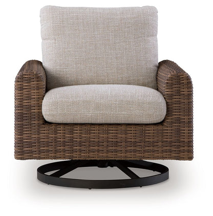 Dolan Creek - Swivel Lounge With Cushion - Gray / Brown by Ashley – view 3