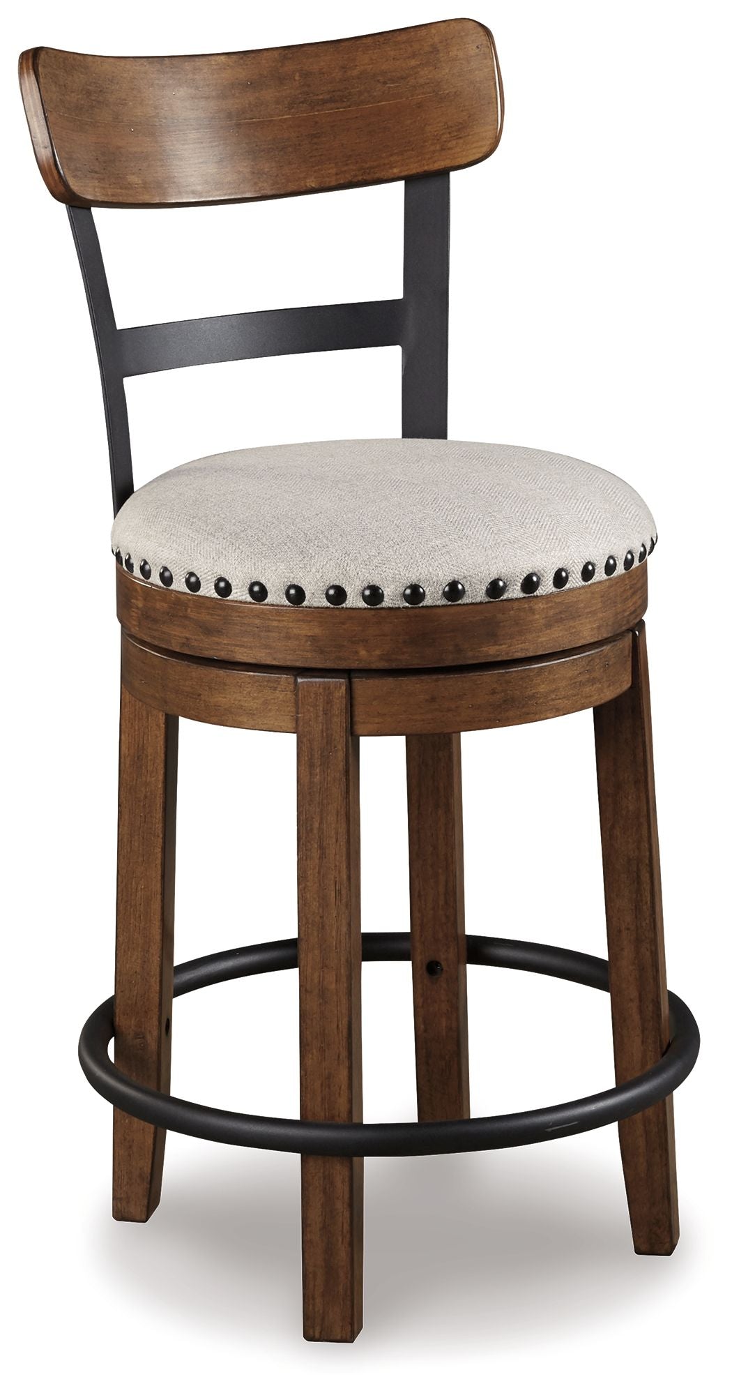 Valebeck - Full Back Swivel Stool by Ashley – Counter Height (24"-27")