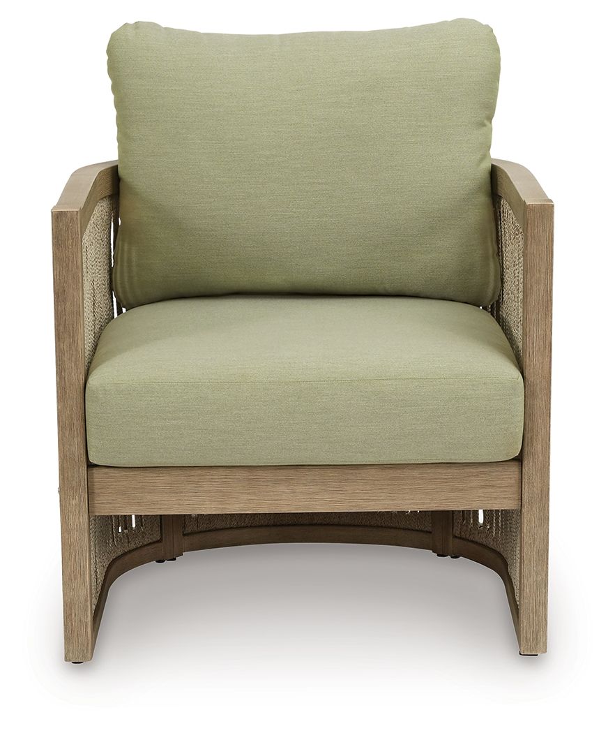 Serena Shores - Lounge Chair With Cushion (Set of 2) - Beige / Green by Ashley – view 4