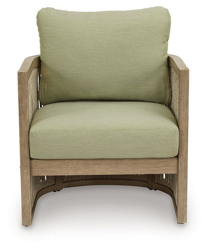 Serena Shores - Lounge Chair With Cushion (Set of 2) - Beige / Green by Ashley – view 4